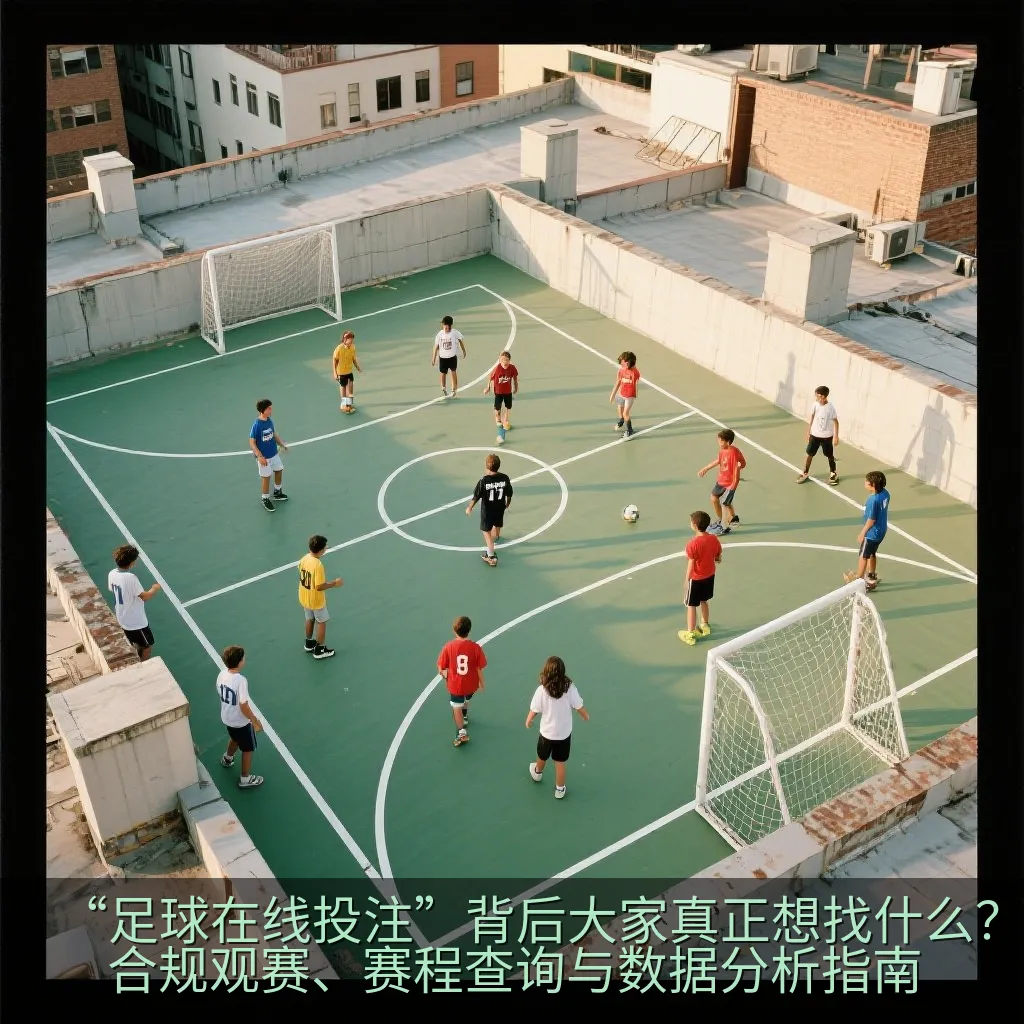 足球比赛现场与赛程信息查询的中性示意图